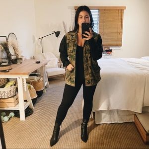 Two-Tone Army Shacket